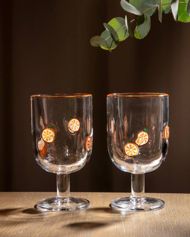 Набор бокалов для вина FRUITY ORANGE стильный и функциональный аксессуар для праздничного стола. Эти бокалы с апельсинками придадут яркости и настр... - изображение 3 - набор, бокалов, вина