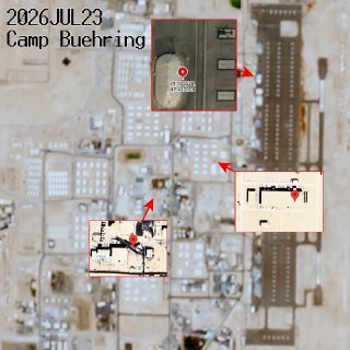 🔴 הנזק שגרמה איראן לבסיס הצבאי של ארצות הברית במחנה בוהרינג, שנרשם היום: